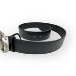 将图片加载到图库查看器，Gucci Marmont Belt, 40mm Wide, Size 32/80cm, Black Leather, Antique Palladium-Plated Hardware
