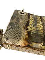 将图片加载到图库查看器，Lady Dior mini gold snakeskin, with gold hdw
