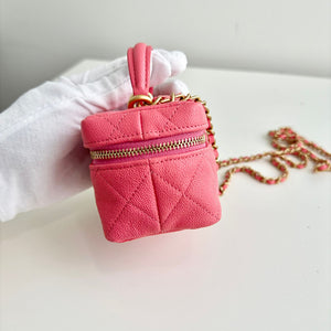 Chanel Micro Vanity Bag Pink Caviar Gold-Tone Hardware