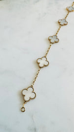 Load image into Gallery viewer, Van Cleef and Arpels Vintage Alhambra Bracelet, 5 Motifs, 18K Yellow Gold, Mother of Pearl
