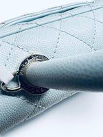 将图片加载到图库查看器，Chanel Coco Handle Mini 21K Blue Caviar Gold-tone Hardware
