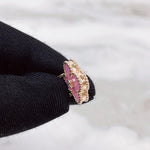 Charger l'image dans la galerie, Van Cleef and Arpels VCA Holiday Pendant, Vintage Alhambra Diamond, Pink Sevres, 18kt Gold
