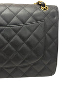 将图片加载到图库查看器，Chanel Timeless Classic Jumbo Black Caviar Gold-tone Hardware
