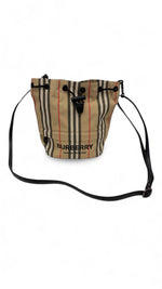 Load image into Gallery viewer, Burberry Phoebe Check Drawstring Pouch
