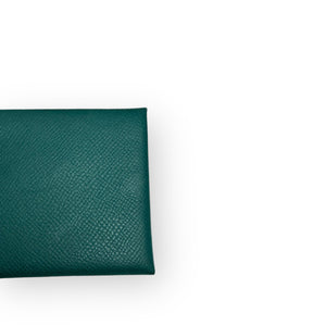 Hermes Bastia Coin Purse Malachite Epsom, Palladium-plated Hardware