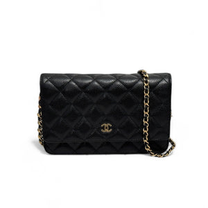 Chanel Classic Wallet on Chain Black Caviar Gold-tone Hardware