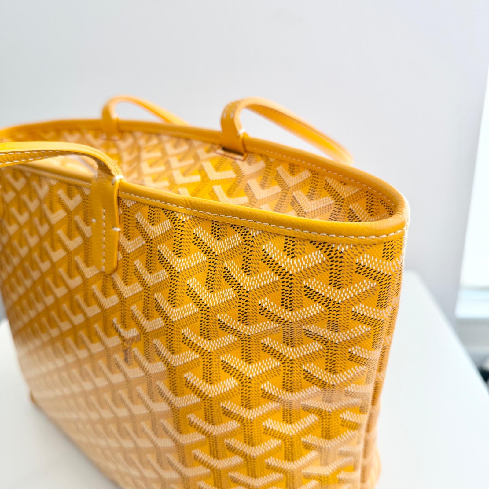 Goyard Artois PM Tote Yellow Goyardine Canvass