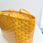 将图片加载到图库查看器，Goyard Artois PM Tote Yellow Goyardine Canvass
