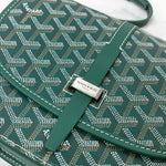 Load image into Gallery viewer, Goyard Belvedere PM Green Goyardine Canvass Palladium Hardware
