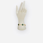 Load image into Gallery viewer, Van Cleef and Arpels Vintage Alhambra 5 Motifs Bracelet, Malachite, 18kt Yellow Gold- VCA
