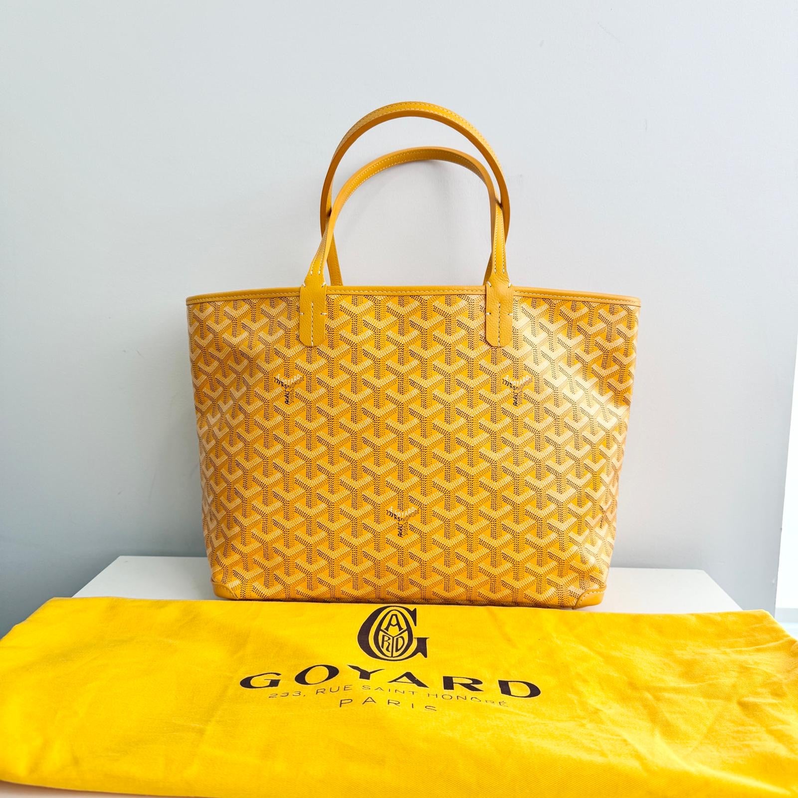 Goyard Artois PM Tote Yellow Goyardine Canvass