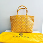将图片加载到图库查看器，Goyard Artois PM Tote Yellow Goyardine Canvass

