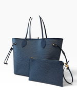 Charger l'image dans la galerie, Louis Vuitton LV Neverful MM, Monogram Denim/Epi Leather, Gold-tone Hardware
