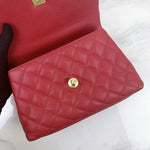 Load image into Gallery viewer, Chanel Coco Handle Small Red Caviar Gold-tone Hardware
