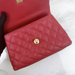 Chanel Coco Handle Small Red Caviar Gold-tone Hardware