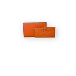 Charger l&#39;image dans la galerie, Hermes H Bearn Wallet Orange Chevre Mysore Palladium Hardware
