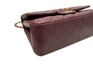 Chanel Timeless Classic Jumbo Burgundy Lambskin Gold-tone Hardware