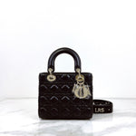 Charger l&#39;image dans la galerie, Christian Dior My Lady ABCDior Small Black Lambskin Gold-tone Hardware
