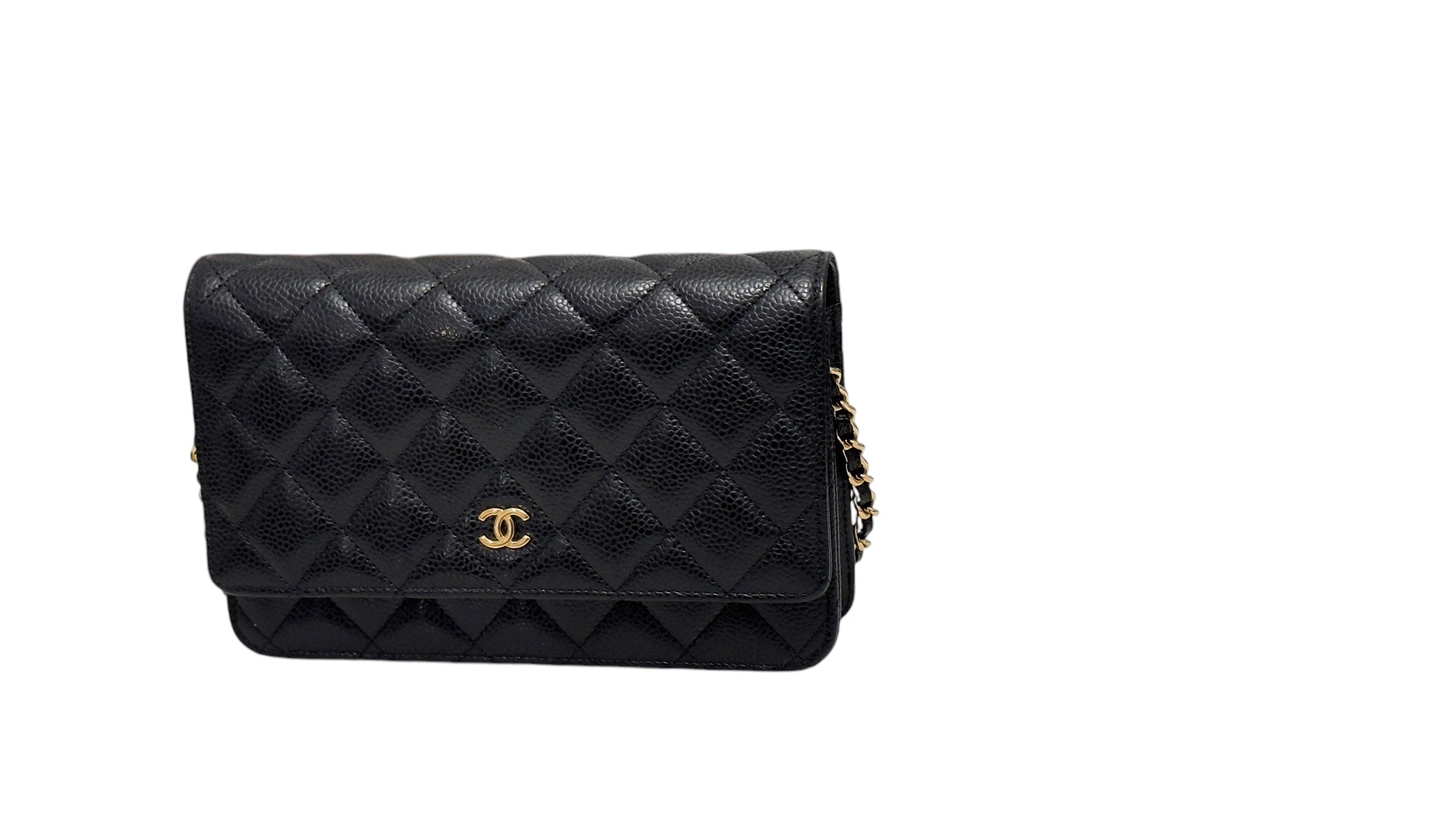 Chanel Classic Wallet on Chain Black Caviar Gold-tone Hardware