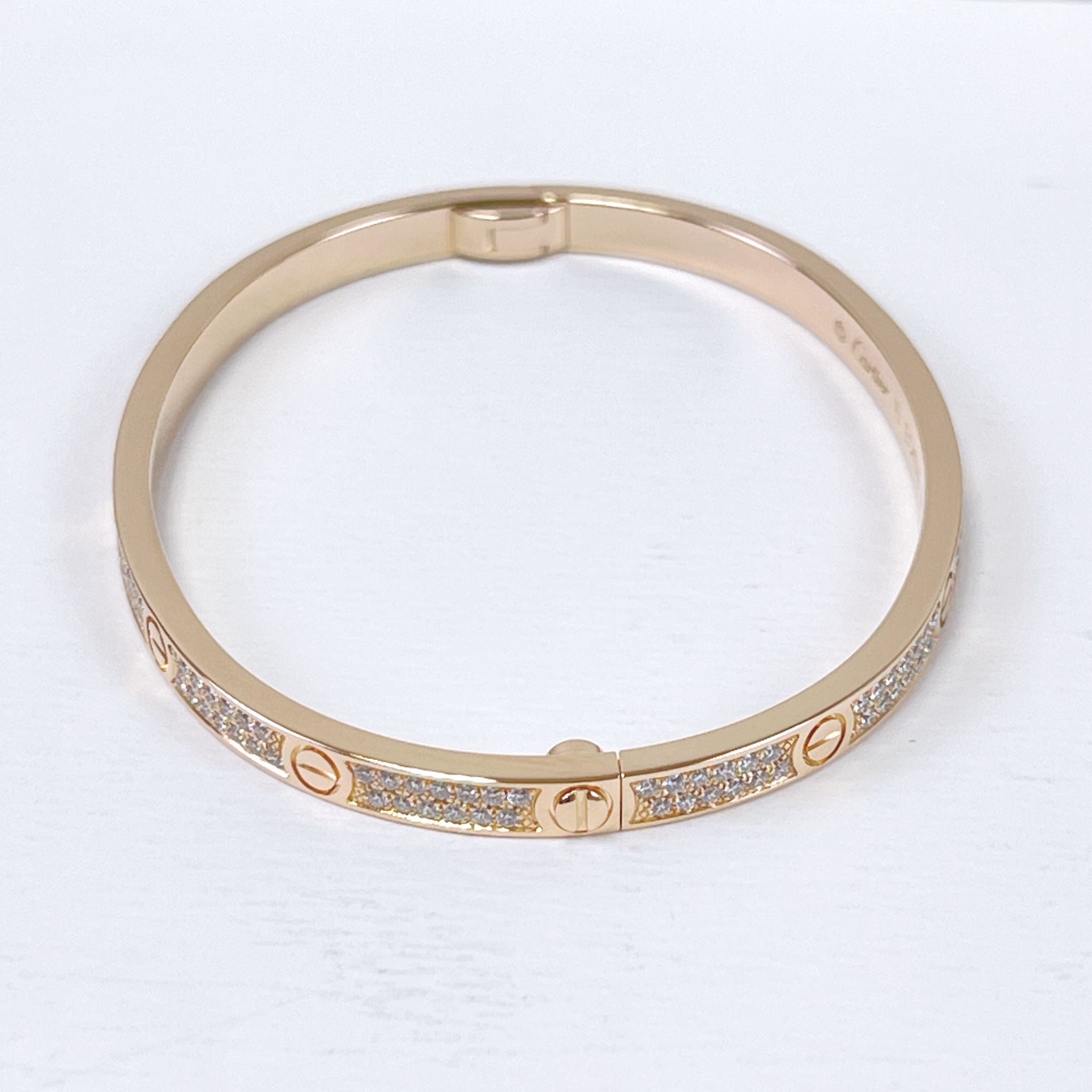 Cartier Love Bracelet Diamond Pavé, Rose Gold