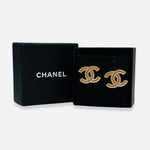 Load image into Gallery viewer, Chanel Large Gold Metal Earrings
