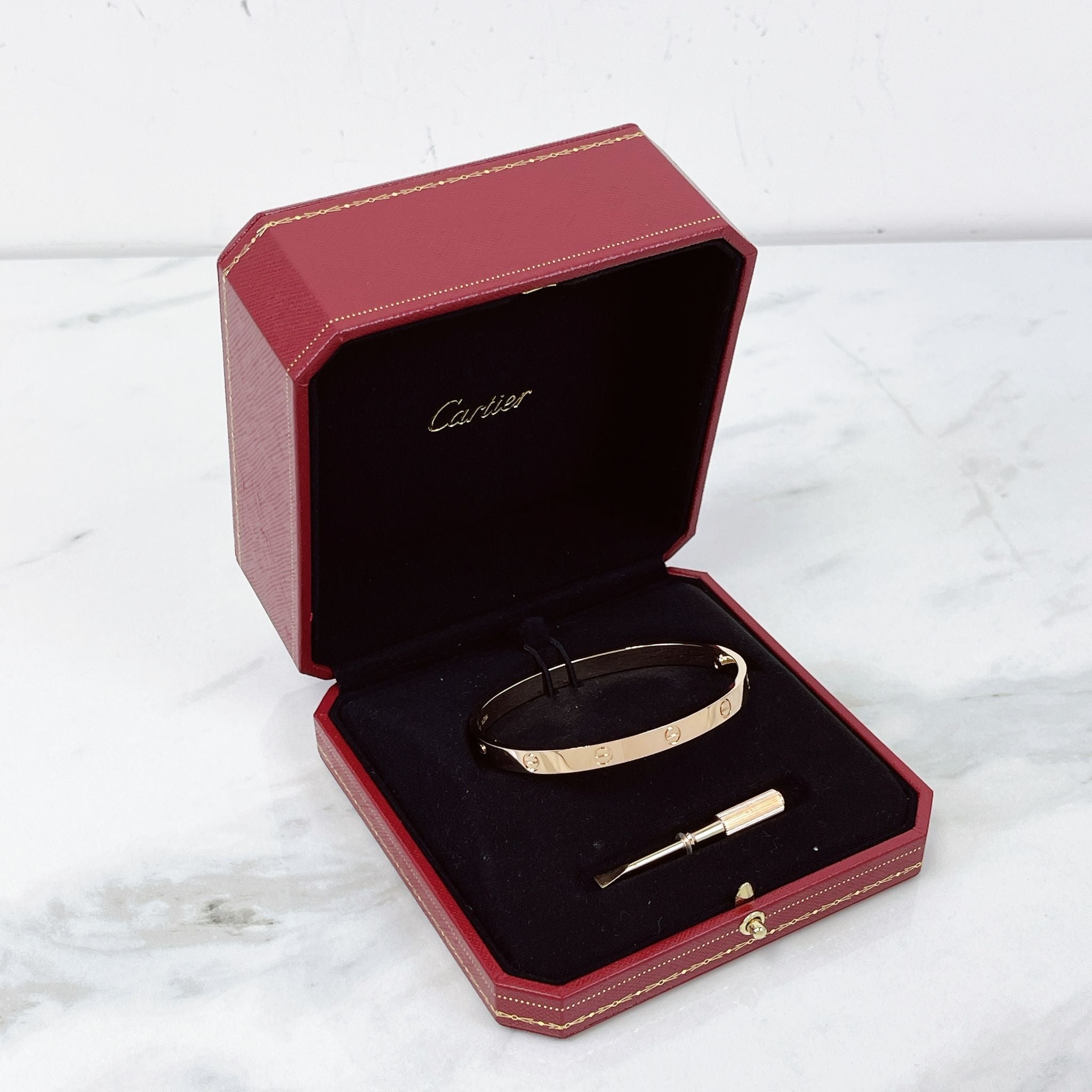 Cartier Classic Love Bracelet Rose Gold Size 20