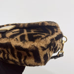 将图片加载到图库查看器，Leopard print handbag with gold accents on a light gray background
