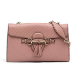 Charger l&#39;image dans la galerie, Gucci Emily Chain Shoulder Bag Medium Pink Microguccissima Gold-Tone Hardware
