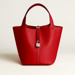 将图片加载到图库查看器，Hermès Picotin Lock 22 Rouge Clemence Leather Palladium Hardware
