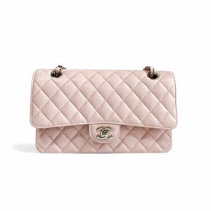 Chanel Timeless Classic Medium Cloud Pink Caviar Silver-tone Hardware M/L