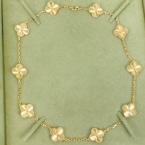 Van Cleef and Arpels Vintage Alhambra 10 Motifs Guilloche Necklace
