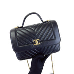 Load image into Gallery viewer, Chanel Chevron Top Handle Bag
