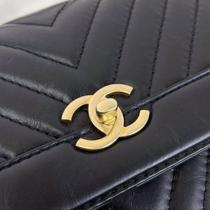 Chanel Chevron Top Handle Bag