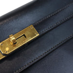 将图片加载到图库查看器，Hermes Kelly 32 Vintage Box Leather 24kt Plated Gold
