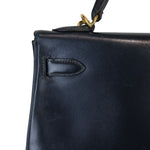 将图片加载到图库查看器，Hermes Kelly 32 Vintage Box Leather 24kt Plated Gold
