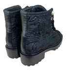 Load image into Gallery viewer, Chanel CC Combat Short Boots Tweed Grosgrain
