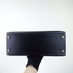 Charger l&#39;image dans la galerie, Hermes Kelly 28 Sellier Vintage Black Box Leather 24kt Gold-Plated Hardware
