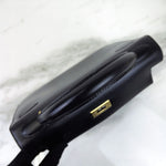 Charger l&#39;image dans la galerie, Hermes Kelly 28 Sellier Vintage Black Box Leather 24kt Gold-Plated Hardware
