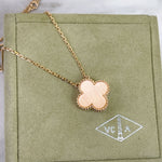 Load image into Gallery viewer, Van Cleef and Arpels VCA Vintage Alhambra Holiday Pendant, Diamond, Pink Sevres, 18kt Gold
