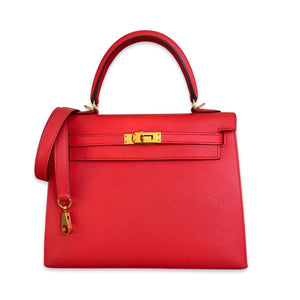 Hermes Kelly 25 Sellier Epsom Leather 24kt Gold Plated  Hardware