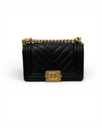 Load image into Gallery viewer, Chanel Leboy Small Black Caviar Aged Gold-tone Hardware
