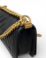 Load image into Gallery viewer, Chanel Leboy Small Black Caviar Aged Gold-tone Hardware
