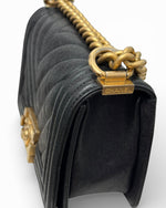 Load image into Gallery viewer, Chanel Leboy Small Black Caviar Aged Gold-tone Hardware
