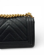 Load image into Gallery viewer, Chanel Leboy Small Black Caviar Aged Gold-tone Hardware
