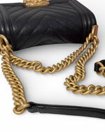 Load image into Gallery viewer, Chanel Leboy Small Black Caviar Aged Gold-tone Hardware
