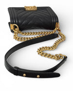 Load image into Gallery viewer, Chanel Leboy Small Black Caviar Aged Gold-tone Hardware
