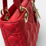 Load image into Gallery viewer, Christian Dior Lady Dior Lucky Badges Small - Red Lambskin Gold-tone Hardware
