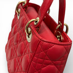 Load image into Gallery viewer, Christian Dior Lady Dior Lucky Badges Small - Red Lambskin Gold-tone Hardware
