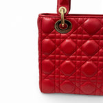 Load image into Gallery viewer, Christian Dior Lady Dior Lucky Badges Small - Red Lambskin Gold-tone Hardware
