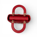 Load image into Gallery viewer, Christian Dior Lady Dior Lucky Badges Small - Red Lambskin Gold-tone Hardware
